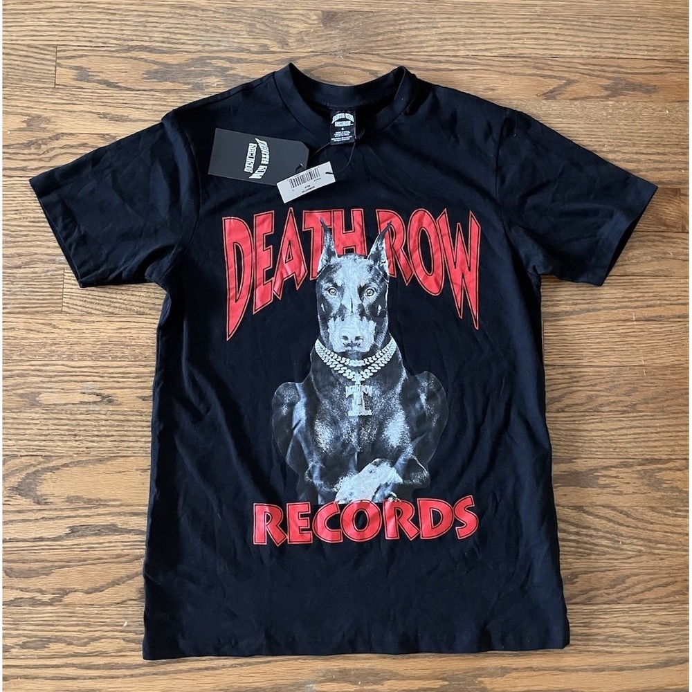 NWT Death Row Records "Doberman" size Small T-shirt Black/Red‎ Dre Snoop Dogg